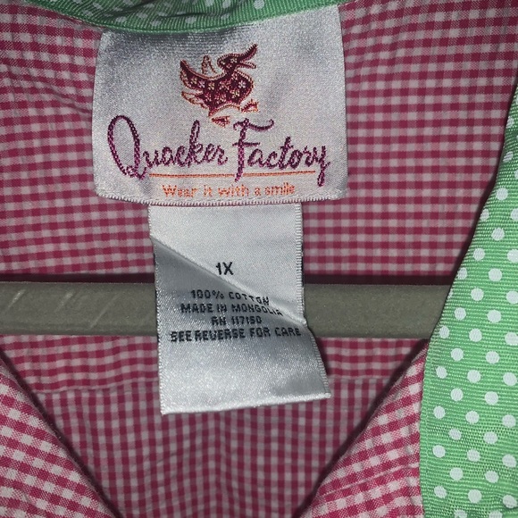 Women’s button down boxy Cotton Quacker factory factory collared shirt - Picture 3 of 5